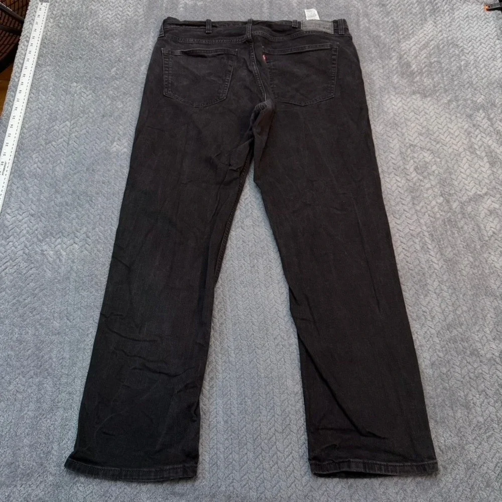 Levi's 559 Mens Relaxed Straight Black Denim Jeans 38x30 Solid Casual Classic